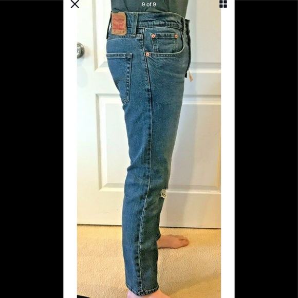 NWT Levis 502 Jeans Regular Taper Stretch Distress - Picture 5 of 7